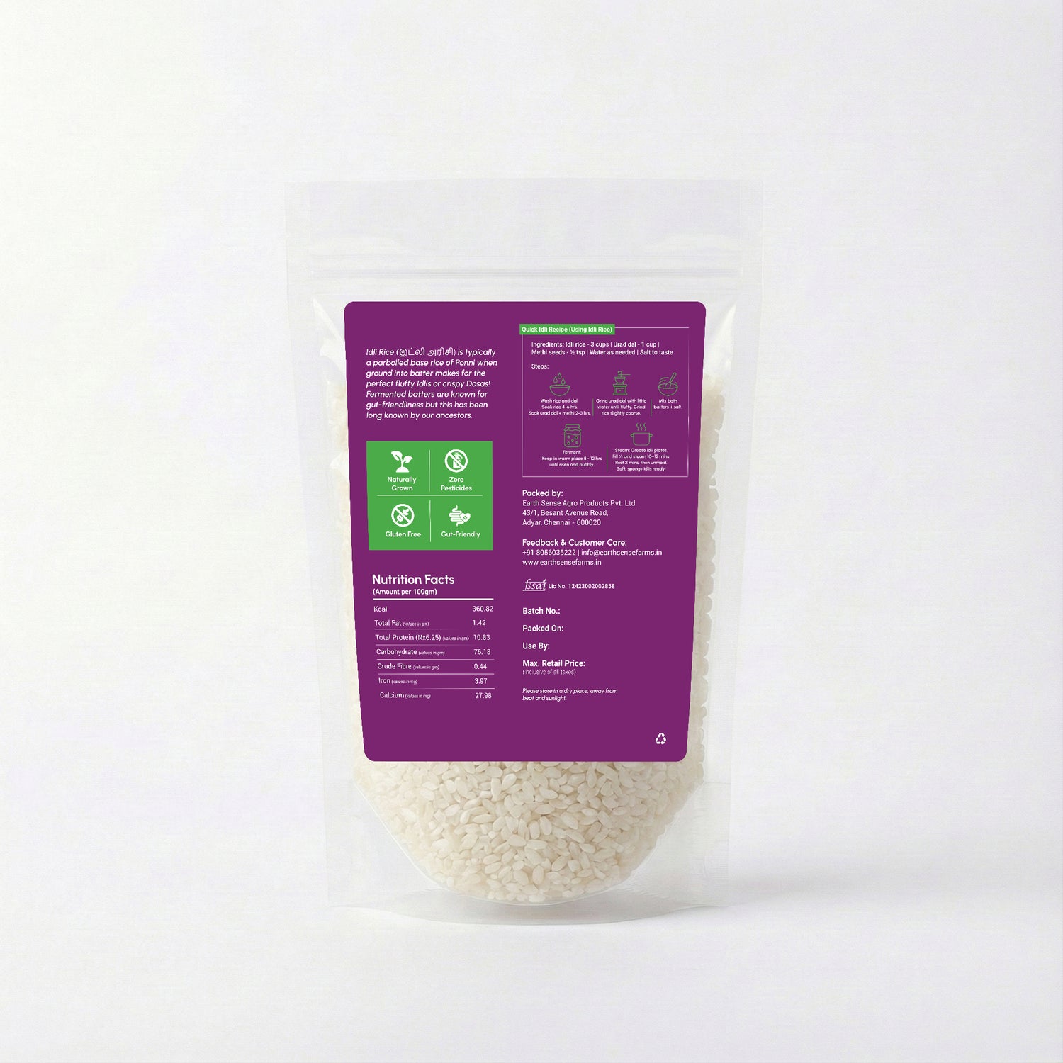 Idli Rice, Ponmani, Heirloom Rice